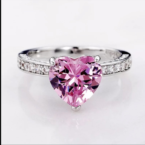 New Women’s Heart 925 Stamped Sapphire Ring 💍 - Picture 3 of 5